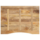 bordplade med kurvet form 100x80x2,5 cm ru massivt mangotræ