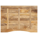 bordplade med kurvet form 110x80x2,5 cm ru massivt mangotræ
