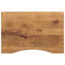 bordplade med kurvet form 80x50x2,5 cm ru massivt mangotræ