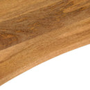 bordplade med kurvet form 80x50x2,5 cm ru massivt mangotræ