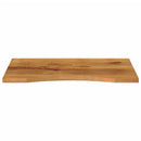 bordplade med kurvet form 90x50x2,5 cm ru massivt mangotræ
