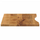 bordplade med kurvet form 90x50x2,5 cm ru massivt mangotræ