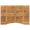 bordplade med kurvet form 90x50x2,5 cm ru massivt mangotræ
