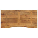 bordplade med kurvet form 120x50x2,5 cm ru massivt mangotræ