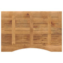 bordplade med kurvet form 80x60x2,5 cm ru massivt mangotræ