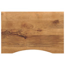 bordplade med kurvet form 90x60x2,5 cm ru massivt mangotræ