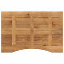 bordplade med kurvet form 90x60x2,5 cm ru massivt mangotræ
