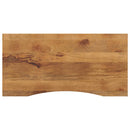 bordplade med kurvet form 120x60x2,5 cm ru massivt mangotræ