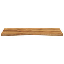 bordplade med kurvet form 120x60x2,5 cm ru massivt mangotræ
