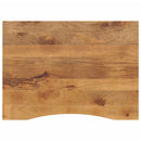 bordplade med kurvet form 100x80x2,5 cm ru massivt mangotræ