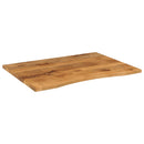 bordplade med kurvet form 100x80x2,5 cm ru massivt mangotræ