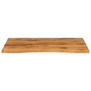 bordplade med kurvet form 100x80x2,5 cm ru massivt mangotræ