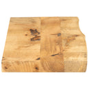 bordplade 100x20x2,5 cm naturlig kant massivt ru mangotræ