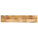 bordplade 180x20x2,5 cm naturlig kant massivt ru mangotræ