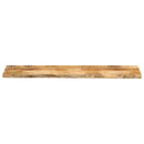 bordplade 180x20x2,5 cm naturlig kant massivt ru mangotræ
