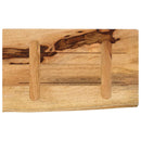 bordplade 60x30x2,5 cm naturlig kant massivt ru mangotræ
