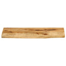 bordplade 70x30x2,5 cm naturlig kant massivt ru mangotræ