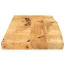 bordplade 80x30x2,5 cm naturlig kant massivt ru mangotræ