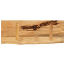 bordplade 80x30x2,5 cm naturlig kant massivt ru mangotræ