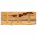 bordplade 90x30x2,5 cm naturlig kant massivt ru mangotræ