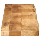 bordplade 140x30x2,5 cm naturlig kant massivt ru mangotræ