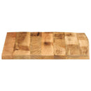bordplade 40x40x2,5 cm naturlig kant massivt ru mangotræ