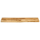 bordplade 120x40x2,5 cm naturlig kant massivt ru mangotræ