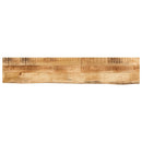 bordplade 180x40x2,5 cm naturlig kant massivt ru mangotræ