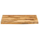 bordplade 60x60x2,5 cm naturlig kant massivt ru mangotræ