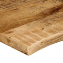 bordplade 80x60x2,5 cm naturlig kant massivt ru mangotræ