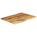 bordplade 90x60x2,5 cm naturlig kant massivt ru mangotræ
