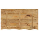 bordplade 100x60x2,5 cm naturlig kant massivt ru mangotræ