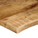 bordplade 120x60x2,5 cm naturlig kant massivt ru mangotræ