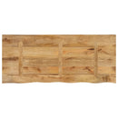 bordplade 140x60x2,5 cm naturlig kant massivt ru mangotræ