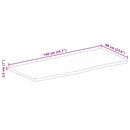 bordplade 140x60x2,5 cm naturlig kant massivt ru mangotræ