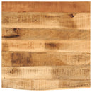 bordplade 80x80x2,5 cm naturlig kant massivt ru mangotræ