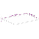 bordplade 110x80x2,5 cm naturlig kant massivt ru mangotræ
