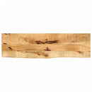 bordplade 110x20x3,8 cm naturlig kant massivt ru mangotræ