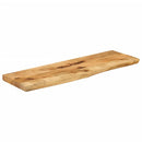 bordplade 120x30x3,8 cm naturlig kant massivt ru mangotræ