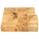 bordplade 120x30x3,8 cm naturlig kant massivt ru mangotræ