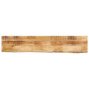 bordplade 140x30x3,8 cm naturlig kant massivt ru mangotræ