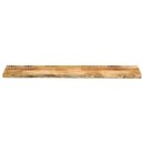 bordplade 140x30x3,8 cm naturlig kant massivt ru mangotræ