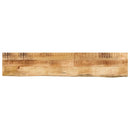 bordplade 140x40x3,8 cm naturlig kant massivt ru mangotræ