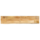 bordplade 160x40x3,8 cm naturlig kant massivt ru mangotræ