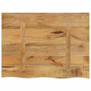 bordplade 70x60x3,8 cm naturlig kant massivt ru mangotræ