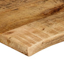 bordplade 80x60x3,8 cm naturlig kant massivt ru mangotræ