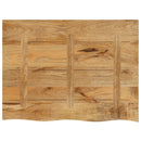 bordplade 90x60x3,8 cm naturlig kant massivt ru mangotræ