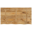 bordplade 100x60x3,8 cm naturlig kant massivt ru mangotræ