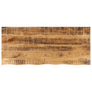 bordplade 140x60x3,8 cm naturlig kant massivt ru mangotræ