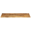 bordplade 140x60x3,8 cm naturlig kant massivt ru mangotræ